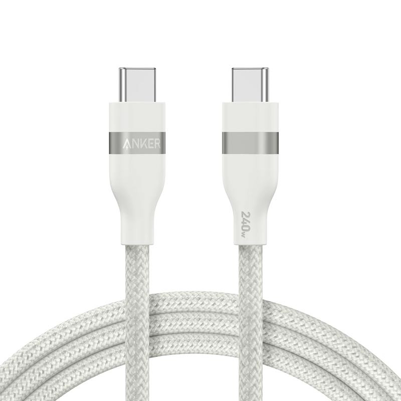 Anker 240W Upcycled-Braided USB-C To USB-C 0.9 (White)