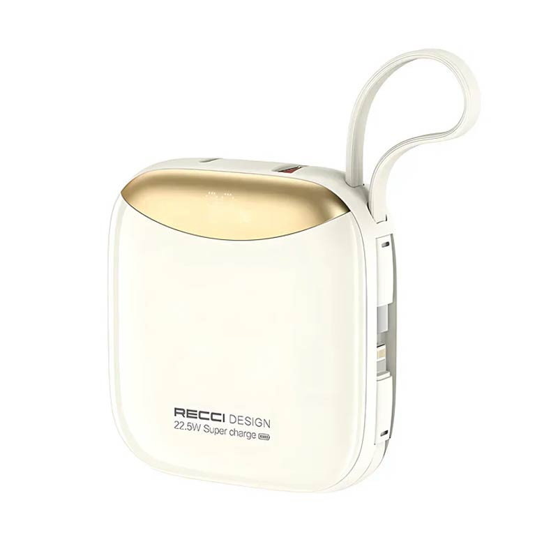 Recci Powerbank RPB-P46 10000mah (22.5w)x2 (Cream)